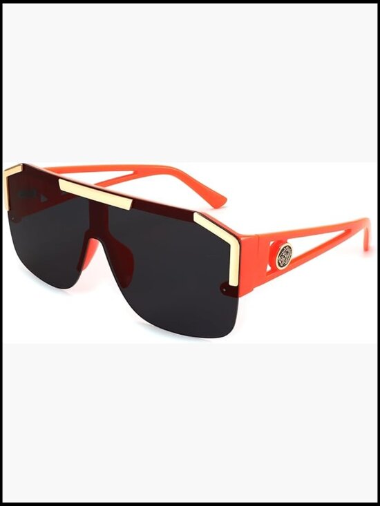 Square Oversized Sunglasses with Flat Top Shield One Piece Lens main image 5